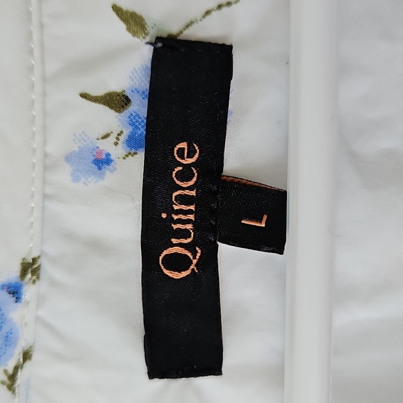 🌿 QUINCE 100% Organic Cotton Poplin Tiered Maxi | W Sz. L| Garden Girl, White - Picture 6 of 9